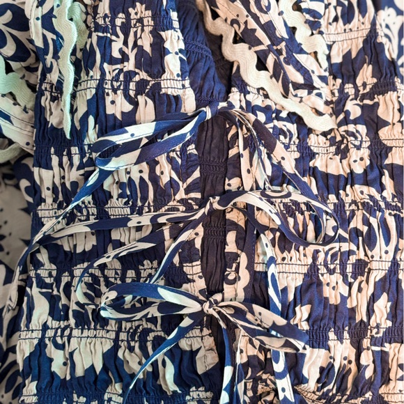 Sea New York Navy and Cream Mint Patterned Dress Women Small - Picture 13 of 13